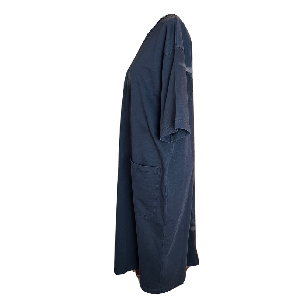 Sofie D'Hoore Dress Navy Blue Cotton Size 40 Short Sleeve Shift - Picture 4 of 10
